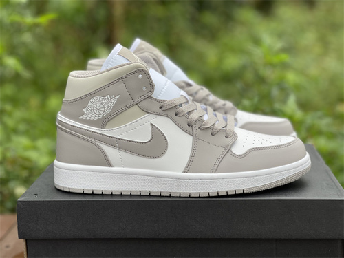 Original version_ Air Jordan 1 MID _Linen_ white gray goods number_ 554724-082_ 36--45-3931ff10